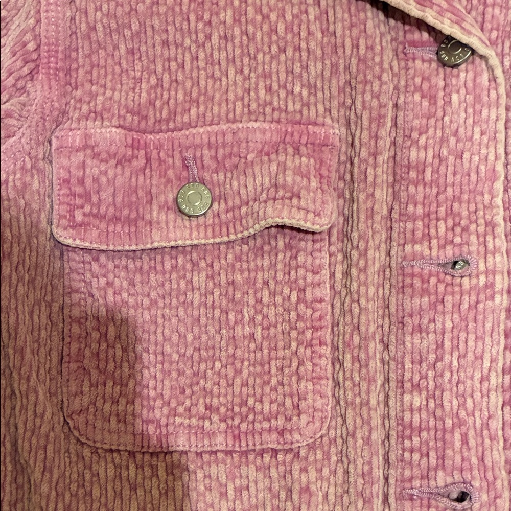 Pink Textured Button-Up Jacket - image 5